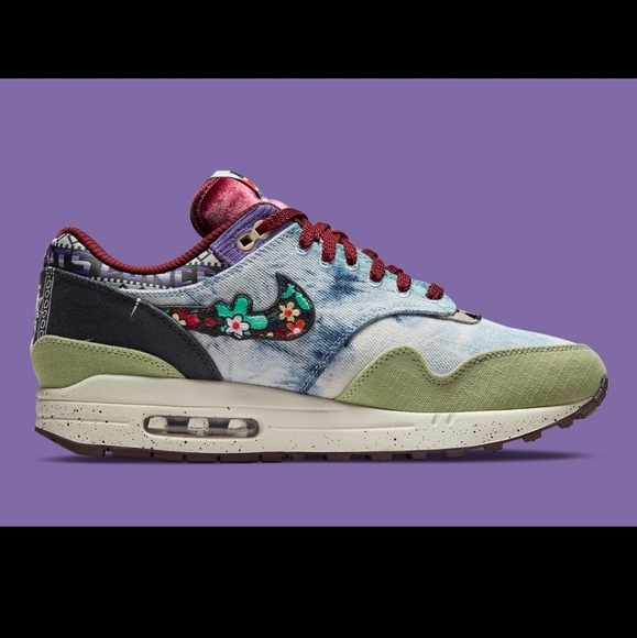 Nike Air Max 1 SP  "Concepts Mellow" Oil Green/Sail/Black/Multi-Color - Picture 2 of 5